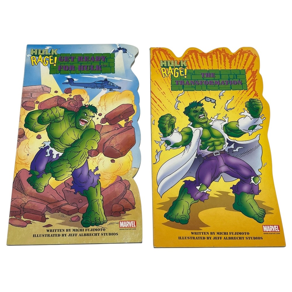 Marvel Hulk Rage Board Book Set Get Ready For Hulk The Transformation 2002 Kids